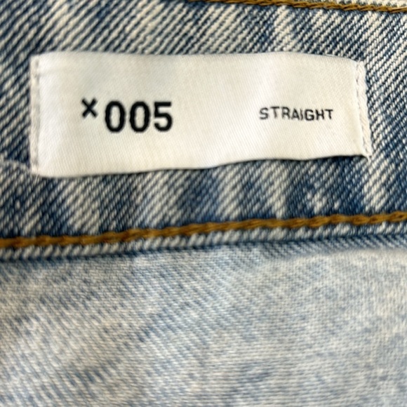 ASOS Collusion x005 Straight Leg Light Mineral Blue Wash Mom Jeans - Picture 9 of 12